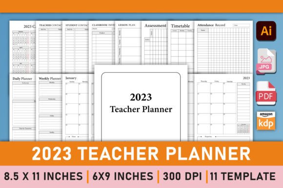 2023 Teacher Planner for KDP Interiors: A Comprehensive Tool for Educators
