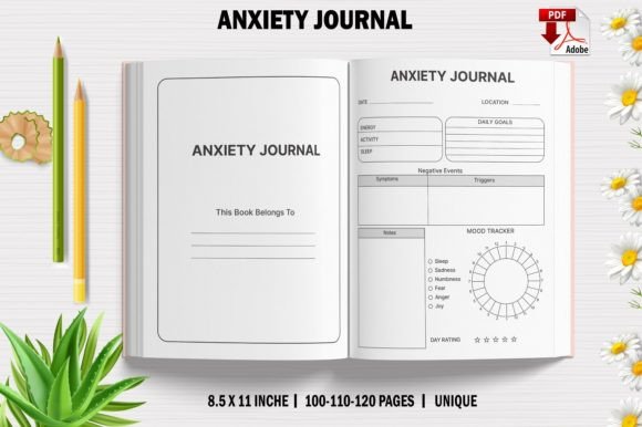 Anxiety Journal for Creative KDP Interiors
