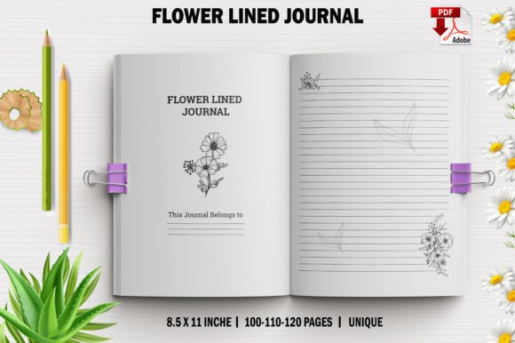 Flower Lined Journal for Kdp Interiors: A Strategic Tool for Creativity and Productivity