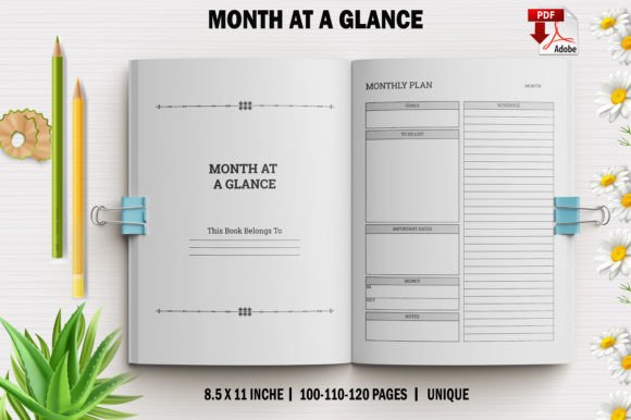 Month at a Glance for KDP Interiors: A Planner's Dream