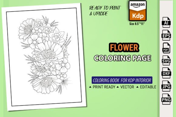 Unlocking Creativity and Business Potential with Flower Coloring Page KDP Interiors