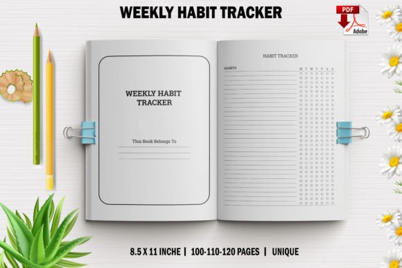 Weekly Habit Tracker for KDP Interiors